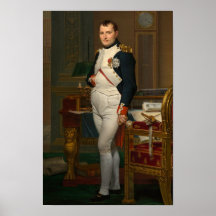 Emperor Napoleon in He勉強by David - Poster