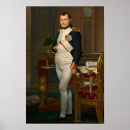 Emperor Napoleon in He勉強by David - Poster ポスター