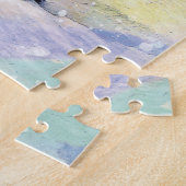 Emperor Penguin with Baby Chick Watercolor ジグソーパズル (側面)