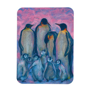 Emperor Penguins, Antarctic Birds Parents and Kids マグネット