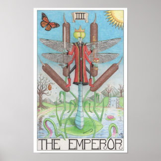 Emperor tarot card ポスター