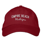Empire Beach Michigan Embroidered Hat 刺繍入りキャップ (正面)