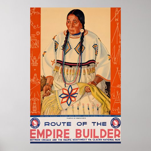 Empire Builder - Great Northern Railroad - Vintage ポスター (正面)