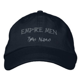 Empire Men ネイビーハット 名前入れ可能 刺繍入りキャップ