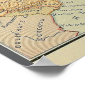 Empire of Charlemagne Map (1886) ポスター (角)