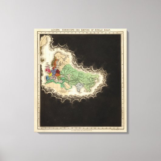 Empire of Kublai Khan 1294 ADを展示 キャンバスプリント (正面)