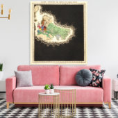 Empire of Kublai Khan 1294 ADを展示 キャンバスプリント (インサイチュ (リビング))