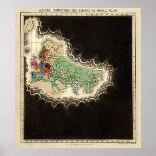 Empire of Kublai Khan 1294 ADを展示 ポスター (正面)