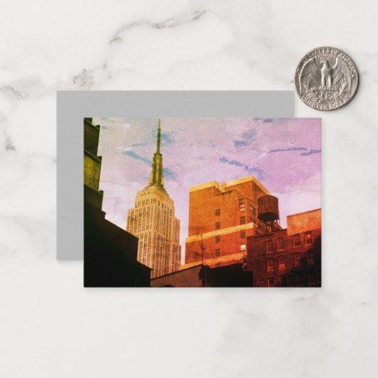 Empire State Building ノートカード (正面/裏面インサイチュ)