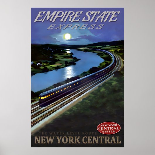 Empire State Express New York Central Railroad ポスター (正面)