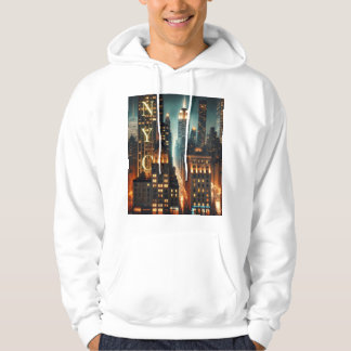  Empire State Skyline Hoodie: NYC Skyscrapers パーカ