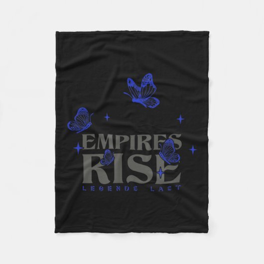 Empires Rise Legend Last Inspirational Butterfly Q フリースブランケット (正面)