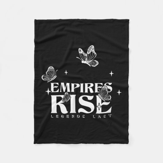 Empires Rise Legend Last Inspirational Butterfly Q フリースブランケット (正面)