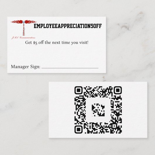 EMPLOYEANNOVATION5OFFクーポン 名刺 (正面/裏面)