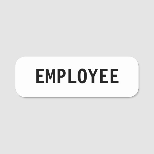 EMPLOYEE編集可能文字 名札 (正面)