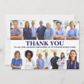 Employee Appreciation Personalized 8 Photo Collage サンキューカード (正面)