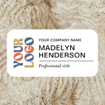 Employee Branded Company Logo White Magnetic