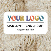 Employee Business Company Logo White Magnetic 名札