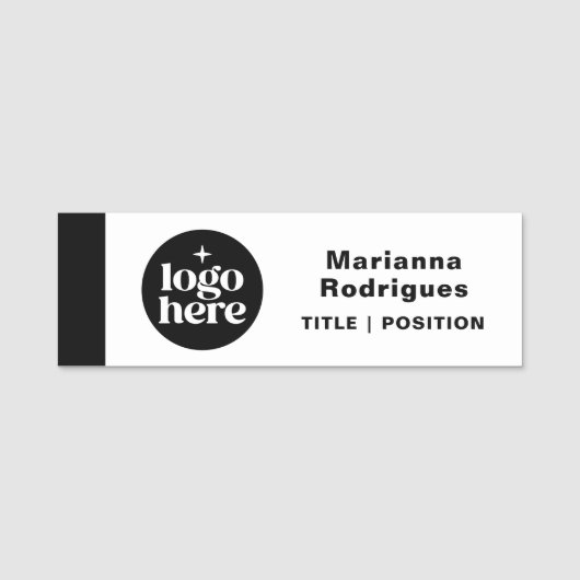 Employee Business Logo Magnetic Safety Pin 名札 (正面)