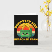 Employee Dumpster Fire Resnse Team Ugly Christmas カード (黄色い花)