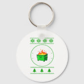 Employee Dumpster Fire Resnse Team Ugly Christmas  キーホルダー (正面)