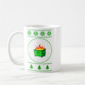 Employee Dumpster Fire Resnse Team Ugly Christmas  コーヒーマグカップ (左)