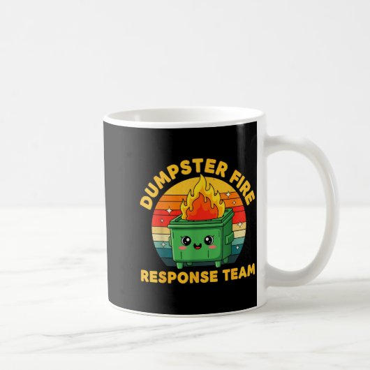 Employee Dumpster Fire Resnse Team Ugly Christmas  コーヒーマグカップ (右)