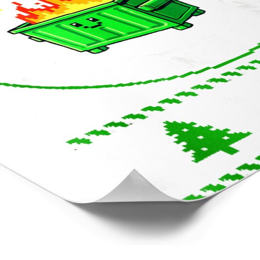 Employee Dumpster Fire Resnse Team Ugly Christmas  ポスター (角)