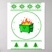 Employee Dumpster Fire Resnse Team Ugly Christmas  ポスター (正面)