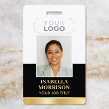 Employee ID 名前 会社ロゴ ブラックゴールド ビジネス