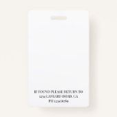 Employee ID Photo Badge バッジ (裏面)