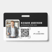 Employee ID Professional Corporate QR Code Badge バッジ (正面)