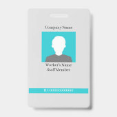  Employee ID Workers Employee Staff Member Badge 2 バッジ (Front)