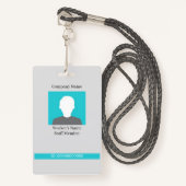  Employee ID Workers Employee Staff Member Badge 2 バッジ (正面ランヤード)