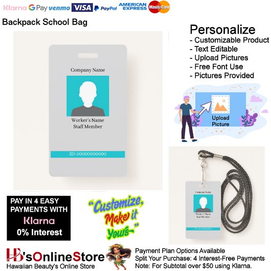  Employee ID Workers Employee Staff Member Badge 2 バッジ