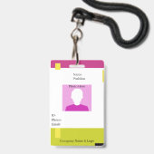 Employee ID Workers Employee Staff Member Badge 3 バッジ (Front with Lanyard)