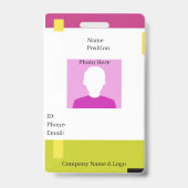 Employee ID Workers Employee Staff Member Badge 3 バッジ (Front)