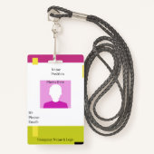 Employee ID Workers Employee Staff Member Badge 3 バッジ (正面ランヤード)