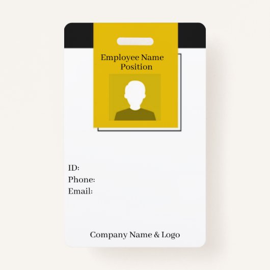 Employee ID Workers Employee Staff Member Badge 4 バッジ (正面)