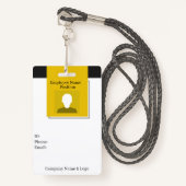 Employee ID Workers Employee Staff Member Badge 4 バッジ (正面ランヤード)