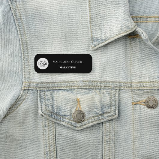  Employee Logo Black White Simple 名札 (インサイチュ)