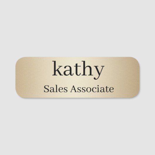 Employee Name Tag | Personalized Badge 名札 (正面)