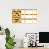 employee of the month 4x4 photo recognition displa ポスター (ホームオフィス)