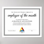 Employee of the Month Certificate ポスター (正面)