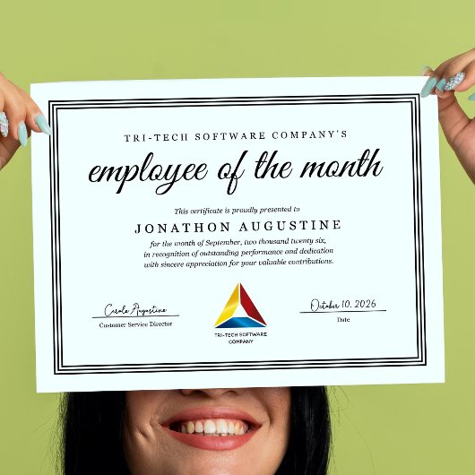 Employee of the Month Certificate ポスター