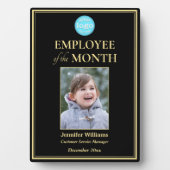 Employee of the Month Company Logo Photo金ゴールド フォトプラーク (正面)