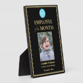 Employee of the Month Company Logo Photo金ゴールド フォトプラーク (側面)