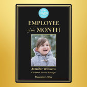 Employee of the Month Company Logo Photo金ゴールド フォトプラーク