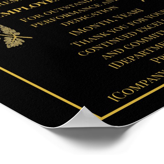 Employee of the Month Custom Recognition Corporate ポスター (角)