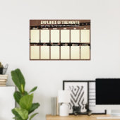 employee of the month display for 4x6 photos ポスター (ホームオフィス)